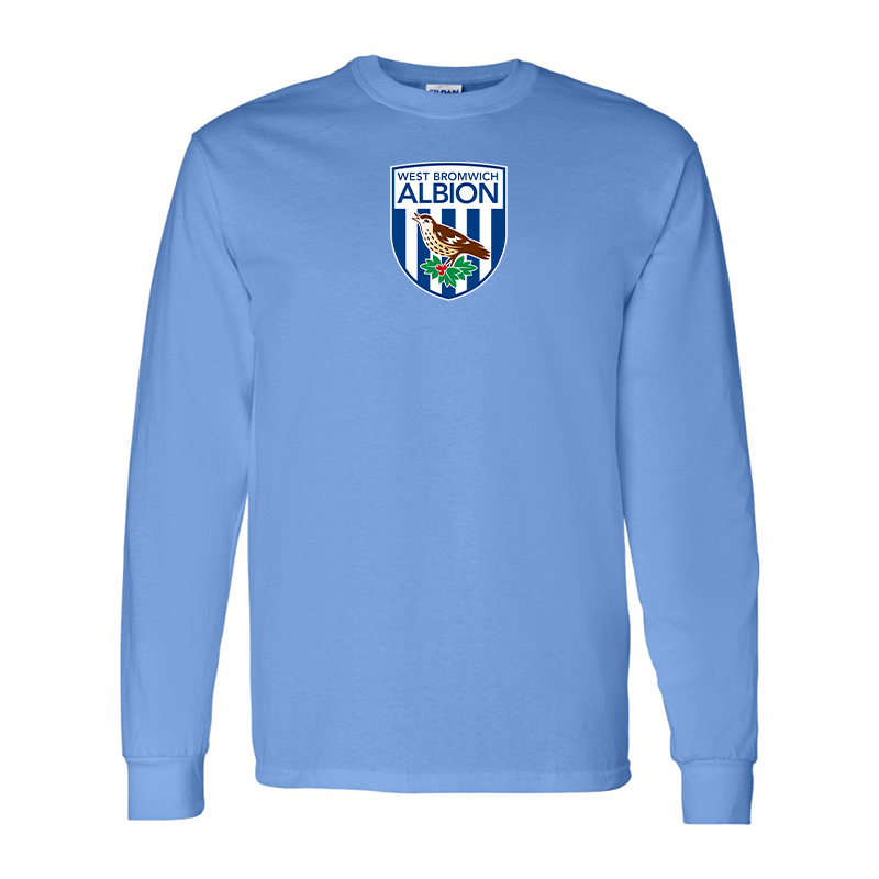 Men's West Bromwich Albion Soccer Gildan Heavy Cotton Long Sleeve T-Shirt